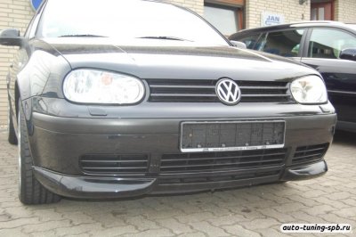 Накладки на передний бампер Volkswagen Golf IV 