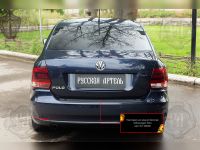 защитно-декоративная накладка на бампер Volkswagen Polo V (sedan) 