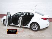 Защитно-декоративные накладки на пороги Mazda 3(III) 